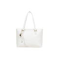 Liu Jo Tote Bag Dames Logo Reliëf Parelmoer Wit