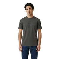 face gros plan vert kaki :
T-shirt Armani Exchange homme vert kaki, inscription ton sur ton lettres capitales poitrine, vue de face — Delvale