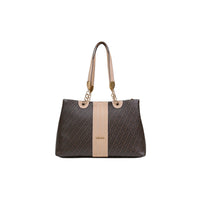 Liu Jo Tote Bag Monogramme Chaîne Dorée & Bande Contrastante