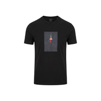 T-shirt Armani Exchange homme noir – vue de dos, coupe ajustée coton