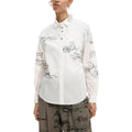 Desigual Chemise Femme Blanche Rayures Manches Longues