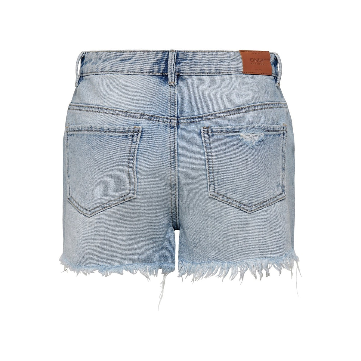 Image 2 : Détail du short Only bleu femme à effet déchiré tendance — Delvale