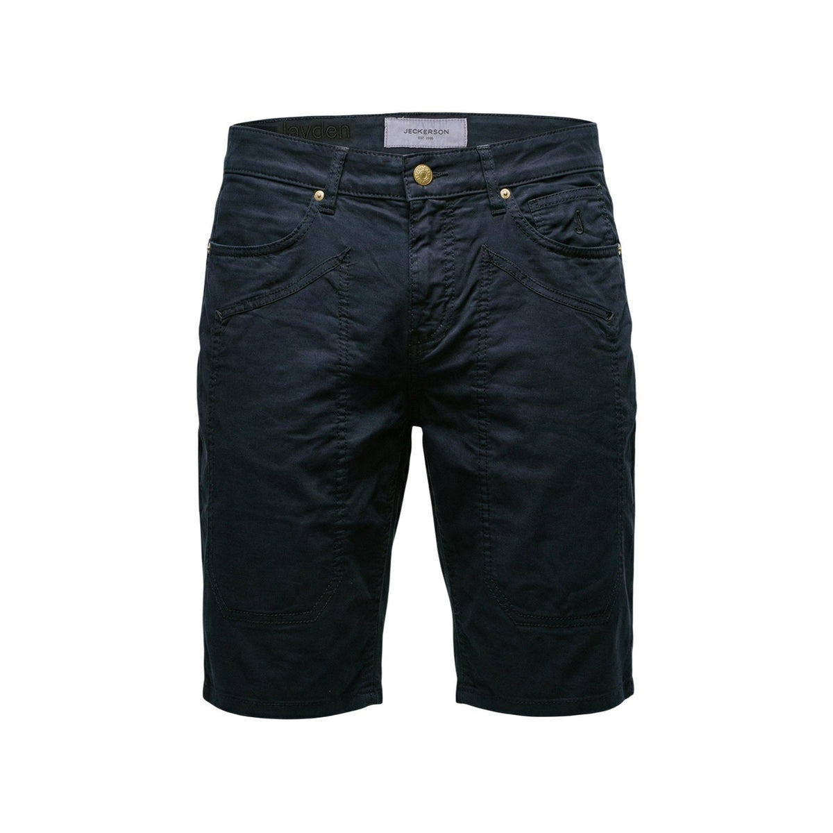 Image 2 : Bermuda homme Jeckerson bleu détail fermeture zip et bouton — delvale