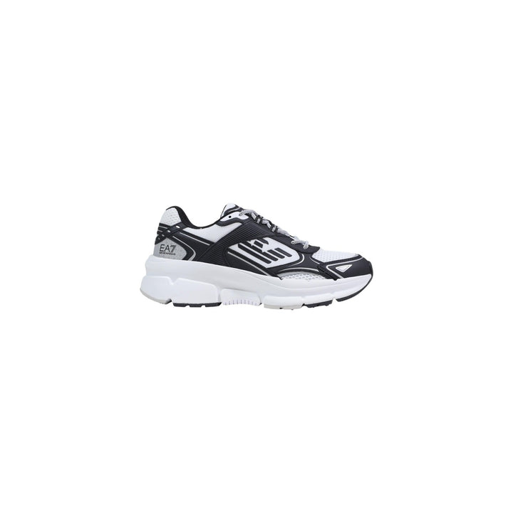 Image 1 : Baskets EA7 homme noir et blanc avec semelle épaisse, vue de profil — Delvale