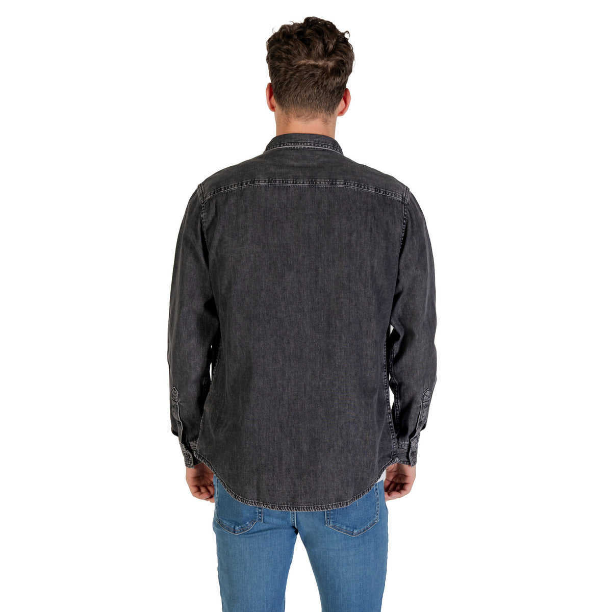 Image 2 : Détail chemise Calvin Klein Jeans homme noire coupe moderne — Delvale