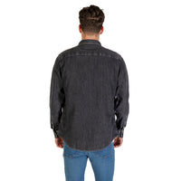 Image 2 : Détail chemise Calvin Klein Jeans homme noire coupe moderne — Delvale