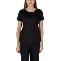 Image 4 : T-shirt Armani Exchange femme porté coton blanc col rond style casual — Delvale