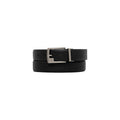 Calvin Klein Ceinture Homme Cuir Grainé Boucle Argentée