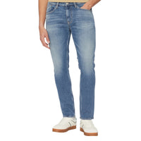 Image 1 : Jean homme Tommy Hilfiger bleu azur en coton organique, vue de face — Delvale