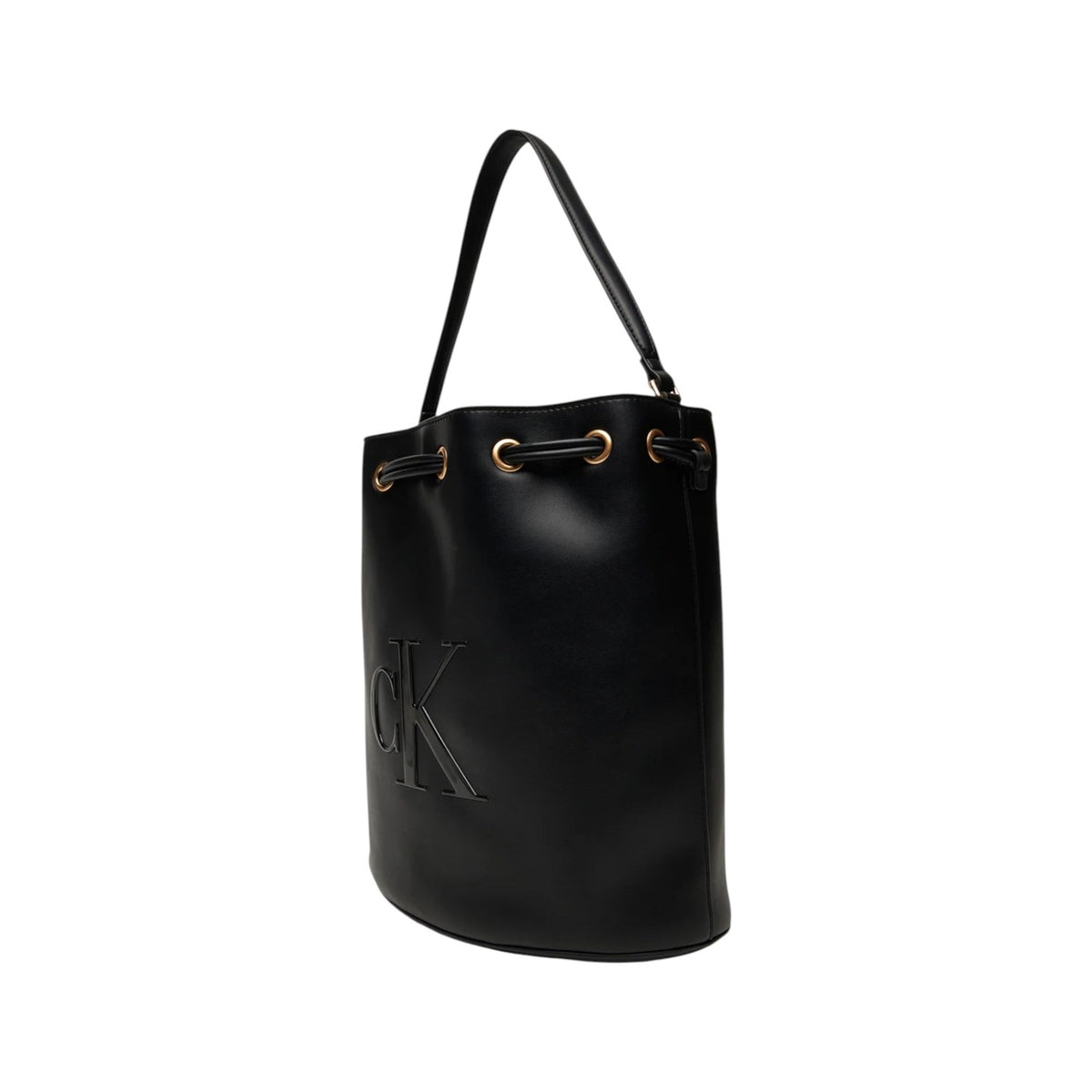 Image 3 : Vue d'ensemble du sac seau Calvin Klein femme noir design cylindrique structuré — delvale
