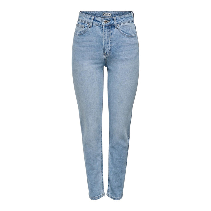 Image 1 : Jean Only femme bleu azur coupe droite ajustée — delvale