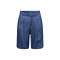 Only Shorts Bermuda Femme Taille Haute Bleu Denim