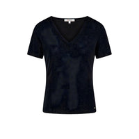 Image 4 : T-shirt noir Morgan De Toi femme col V vue d'ensemble — delvale
