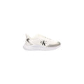 Calvin Klein Jeans Sneakers Femme Blanc & Argent Logo CK