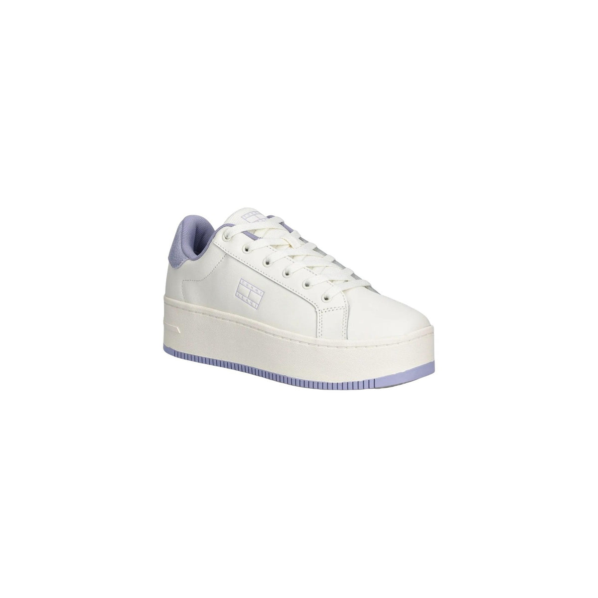 Image 3 : Baskets Tommy Hilfiger Jeans blanc femme détail cuir et finitions polyuréthane — delvale