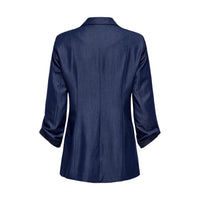 Image 2 : Détail veste Only bleue col revers, style décontracté chic pour femme — Delvale