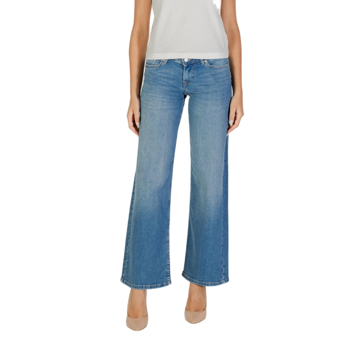 Image 2 : Détail du jean Only femme bleu azur avec poches fonctionnelles — Delvale