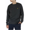 Lyle & Scott Sweat Col Rond Homme Gris Anthracite Aigle Brodé Or