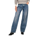 Only Jeans Femme Bleu Azur Coupe Droite avec Ceinture