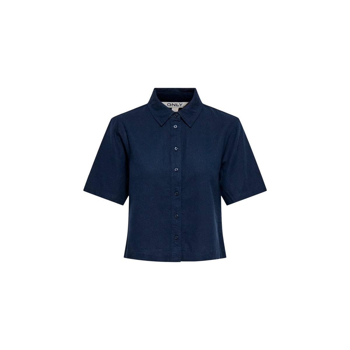 Image 3 : Chemise bleue Only femme portée, vue de profil style décontracté — Delvale