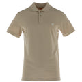 Timberland Polo Homme Piqué Beige Logo Brodé
