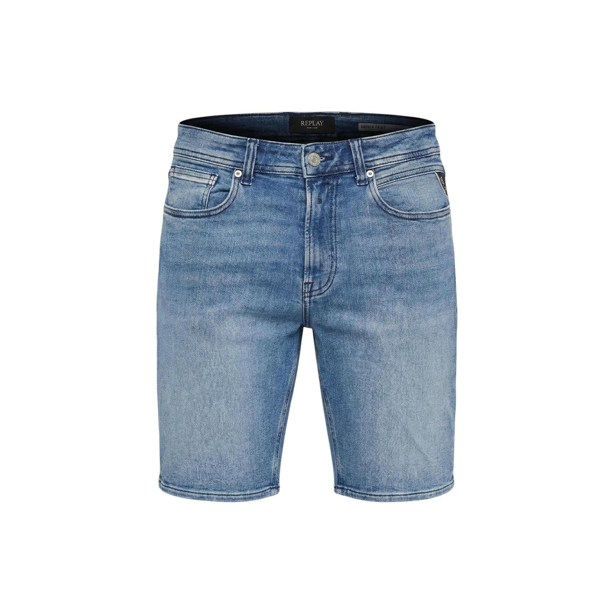 Image 2 : Bermuda Replay homme bleu azur, détail fermeture zip et poches — Delvale