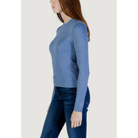 Image 2 : Détail pull bleu azur Jacqueline De Yong coupe féminine viscose — delvale
