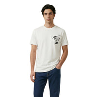 Image 1 : T-shirt Tommy Hilfiger Jeans homme blanc en coton organique, col rond et manches courtes — Delvale