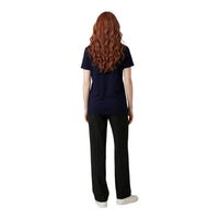 Image 3 : T-shirt manches courtes Liu Jo bleu marine, étiquette intérieure brodée visible au col, coupe féminine ajustée — Delvale