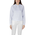 Armani Exchange Sweat à capuche crop femme blanc logo ton sur ton