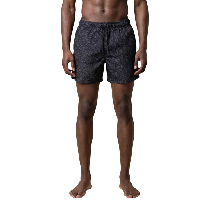 Image 1 : Maillot de bain Ea7 homme noir avec lacets et poches frontales — Delvale