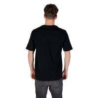 Image 2 : Vue de face t-shirt Gianni Lupo homme noir motif imprimé en coton — delvale
