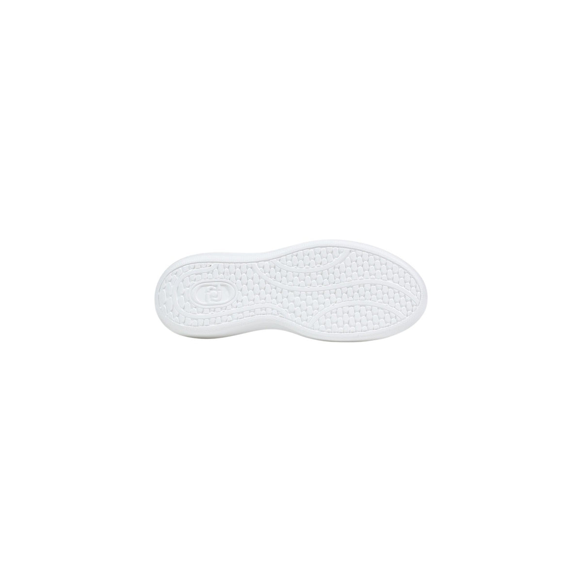 Image 5 : Paire de baskets Liu Jo femme blanches posées, vue d'ensemble semelle plateforme et logo doré — Delvale