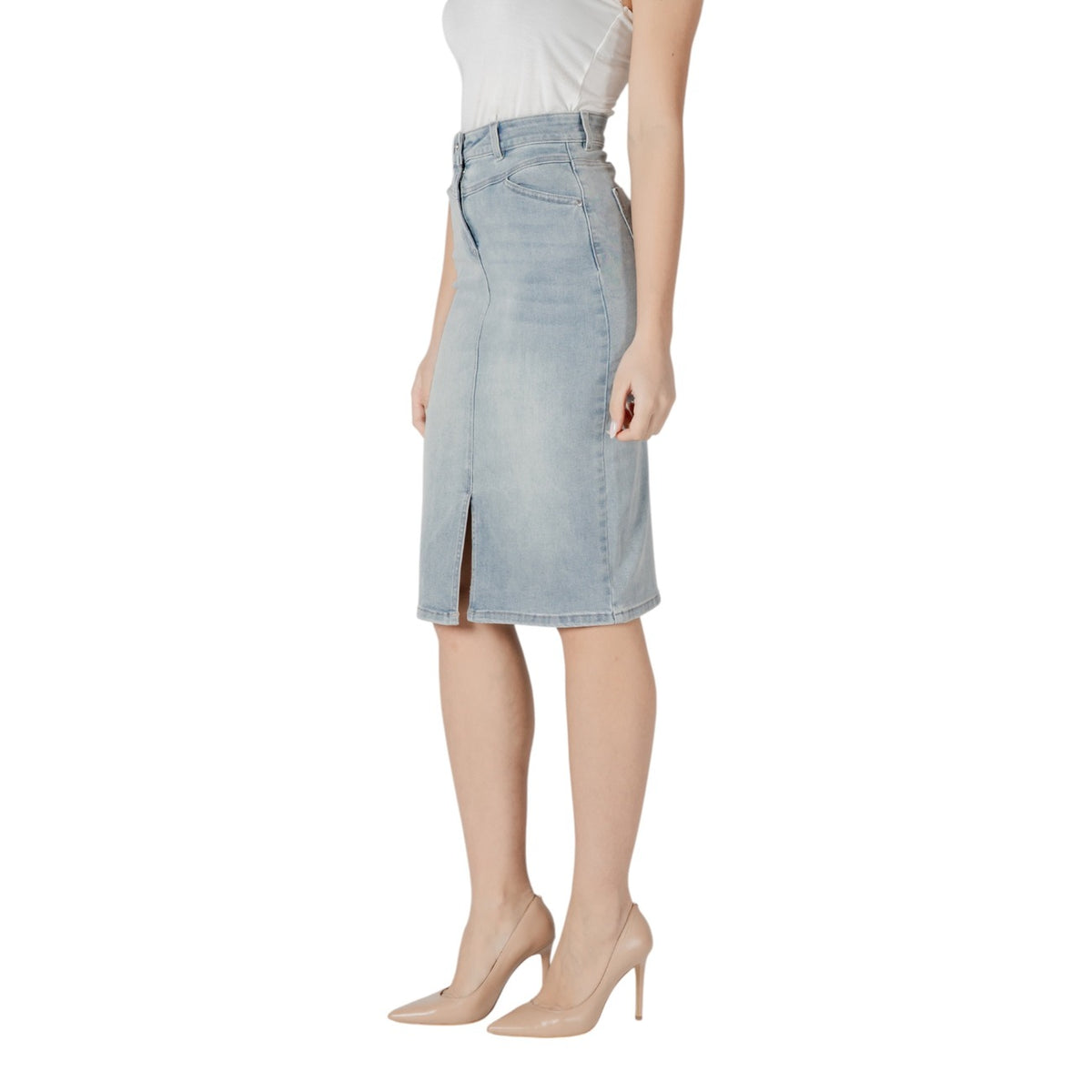 Image 3 : Jupe coton bleu azur Morgan De Toi style contemporain — delvale