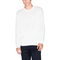 Armani Exchange Pull Homme Blanc Col Rond Manches Longues