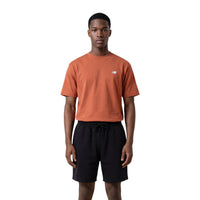 Image 2 : Vue de face du t-shirt New Balance homme en coton couleur terracotta, manches courtes et coupe régulière — Delvale
