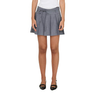 Image 2 : Détail jupe Only grise polyester élasthanne, matière stretch confortable — delvale
