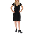 Armani Exchange Robe Femme Noir Col V Fermeture Zip