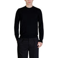 Guess Pull Homme Col Rond Tricot Fin Noir