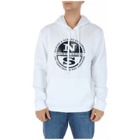 Sweat capuche homme blanc North Sails médaillon NS Newport 1957 imprimé — Delvale
