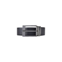 Image 3 : Ceinture Armani Exchange homme cuir bleu, vue latérale montrant l'épaisseur et la coupe fine — Delvale