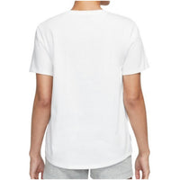 Image 2 : Détail du motif impression sur t-shirt Nike femme blanc en coton — Delvale