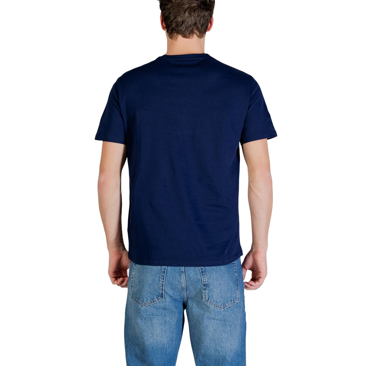 Image 2 : Vue de face du t-shirt Calvin Klein Jeans homme bleu marine, coupe regular fit et encolure ronde — Delvale
