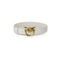 Pinko Ceinture Femme Blanche Cuir Élégance Italienne