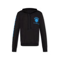 Diesel Sweat Capuche Homme Noir Imprimé O.T. Brave Bleu Électrique