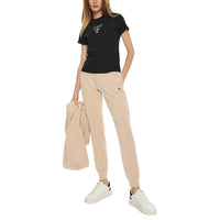 Image 2 : T-shirt Guess noir femme coupe moderne détail matière — delvale