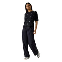 Image 2 : T-shirt Guess femme noir avec motifs logos 4G en strass répartis sur toute la surface, encolure ronde — Delvale