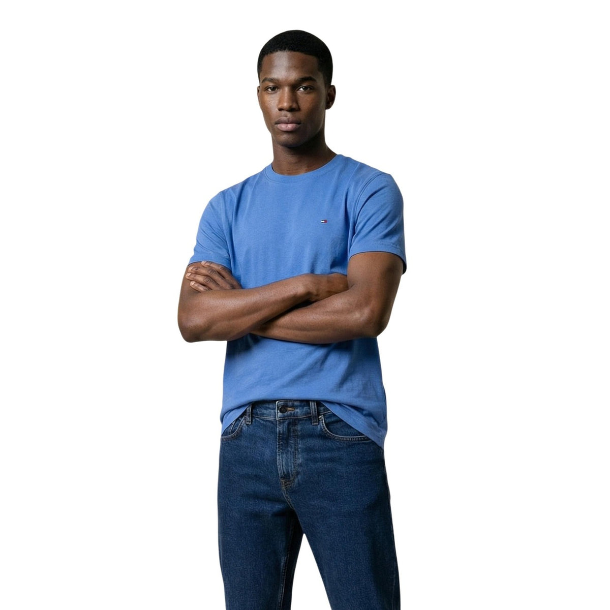 Image 7 : T-shirt blanc Tommy Hilfiger Jeans homme, détail de la matière coton organique — Delvale