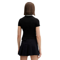 Image 3 : Vue d'ensemble du polo Tommy Hilfiger Jeans femme noir manches courtes, coupe flatteuse — Delvale