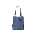 Desigual Sac Seau Denim Cœur Appliqué Surjet Bordeaux Convertible